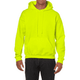 thumbnail image 3 of Gildan High Visibility Safety Hooded Sweatshirt for Men, Hi Vis Pullover Reflective Hoodie with Pocket | 8oz 50/50 Cotton/poly, Safety Green, M, 3 of 6