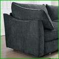 thumbnail image 5 of Modern 4-Seat Chenille Sofa with Storage Drawers - Oversized Wide Seat for Living Room, Wheat, 5 of 22