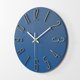 thumbnail image 2 of Reloj de pared silencioso que no hace tictac, reloj de decoración de estilo moderno para el hogar, oficina, escuela, cocina, dormitorio, sala de estar (azul), 2 of 5