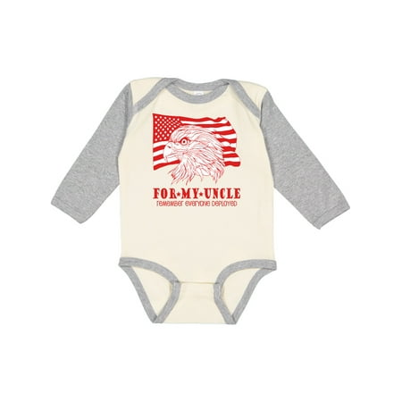 

Inktastic Military Uncle Remember Everyone Deployed Gift Baby Boy or Baby Girl Long Sleeve Bodysuit