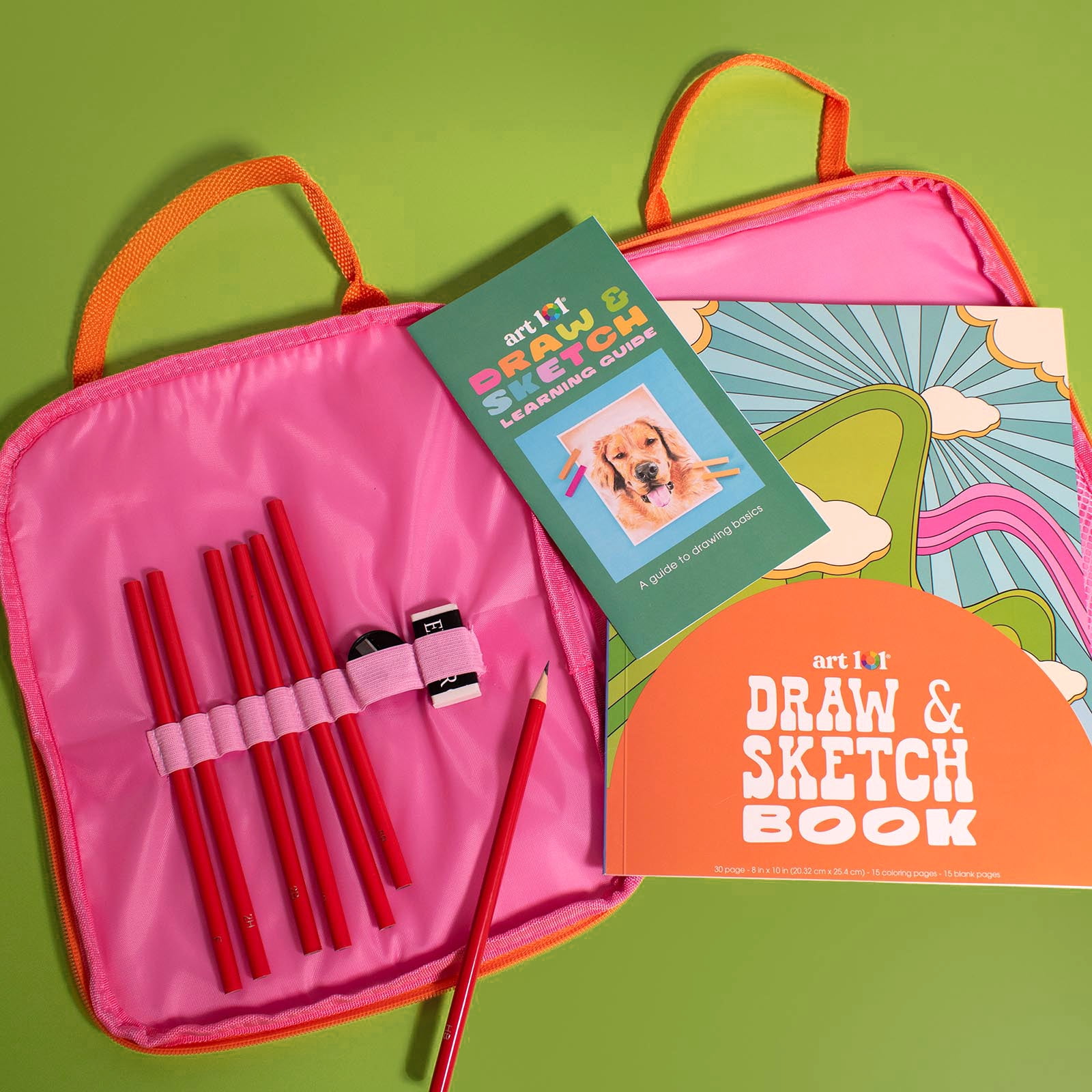 Art 101 Draw and Sketch Anywhere Activity Kit with 12 Pieces, Drawing Set, for Child Ages 8+