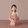 thumbnail image 3 of Estatua de la novia Zulema Rosa 18x17x35cm Resina, 3 of 7