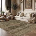 thumbnail image 3 of BERTHMEER 6'x9' Vintage Area Rugs for Living Room Brown and Green Rugs for Bedroom Kitchen Non Slip Washable Carpets Office Farmhouse Dorm Dining Room Oriental Traditional Distressed Rugs, 3 of 8