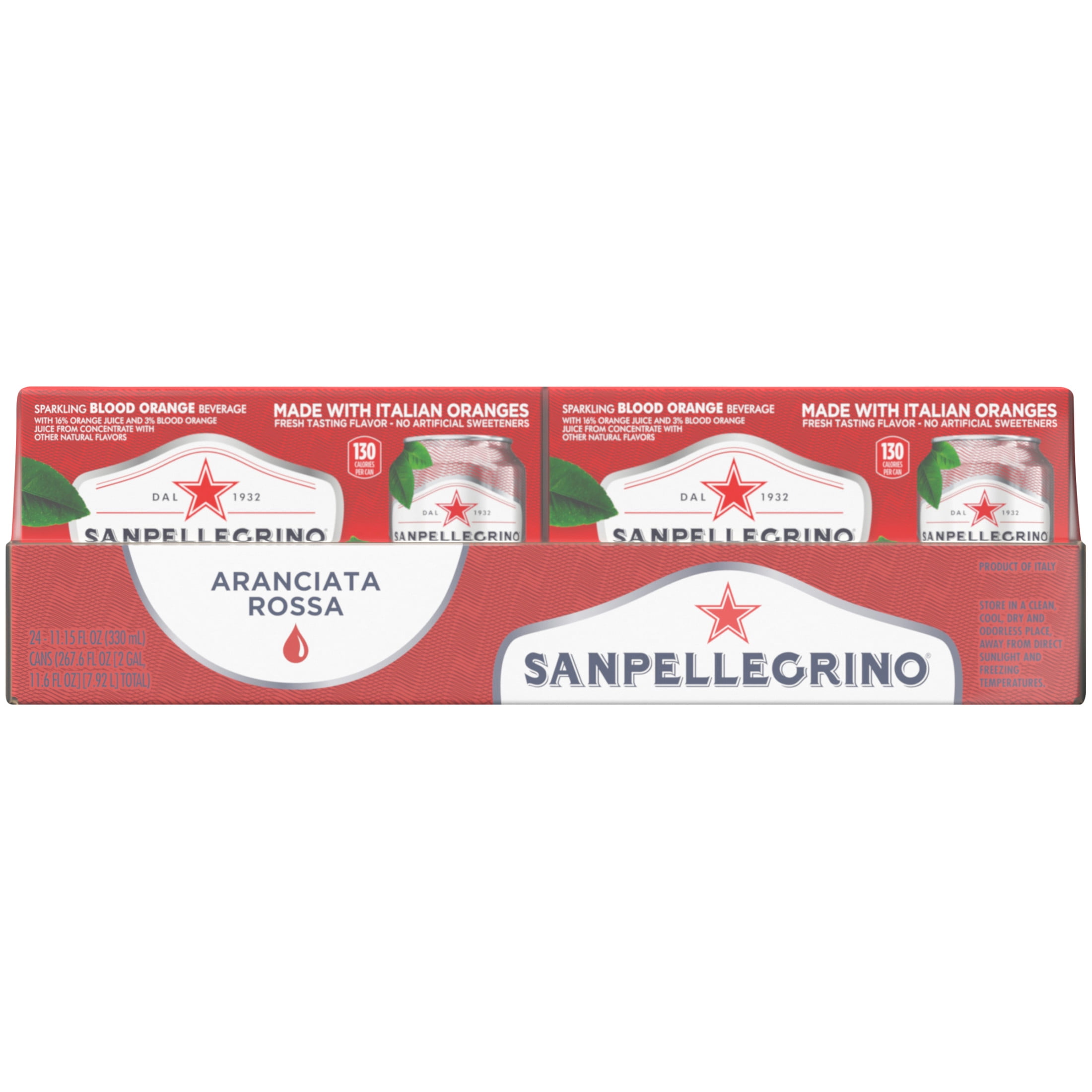 Sanpellegrino Sparkling Orange and Blood Orange Beverage: Blood Orange Flavor for Halloween, 24 Pack of 11.15 Fl Oz Cans