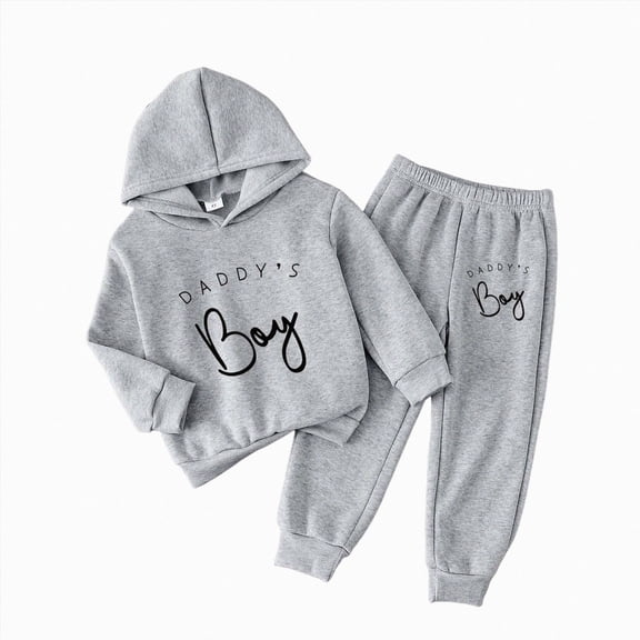 5-6 Years Toddler Boy Girls 2PCS Fall Outfits Long Sleeve Sweatshirt Top Elastic Waist Sweatpants 6-12 Months 12-24 Months 2T 3T 4T 5T 6T 7T 8T 9T Children,Grey
