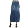 thumbnail image 3 of Fashion2Love Women's Juniors/Plus Size High Waisted Shaping Pull-On Stretch Denim Long Skirt, 3 of 5