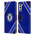 thumbnail image 1 of Head Case Designs Officially Licensed Chelsea Football Club Crest Stripes Leather Book Wallet Case Cover Compatible with Samsung Galaxy S21+ 5G, 1 of 6