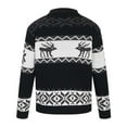 thumbnail image 5 of IROINNID Men's Long Sleeve Mid-Length Cardigan Jacket Graphic Prints Leisure Christmas Button Closure Knit Cardigan Stand Collar Sweater Jacket, 5 of 6