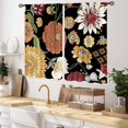 thumbnail image 2 of Bohemian floral kitchen curtains, vintage small cafe short window curtains for bedroom living room, 28x40 inches, 2 pieces, 2 of 4