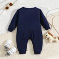 thumbnail image 6 of 12-24 Months Toddler Baby Clothes & Play One-Piece Bodysuit Long Sleeve Solid Romper Infant Jumpsuit Snap Newborn Pajamas Unisex Clothes Blue, 6 of 7