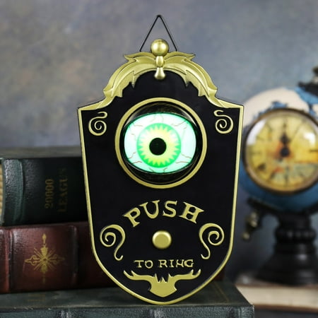 halloween decoration, animated eyeball doorbell, animated halloween