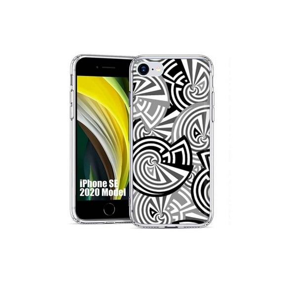 TalkingCase Slim Phone Case Cover Compatible for Apple iPhone SE 2022/3rd/2020/8/7, Swirls Print, USA