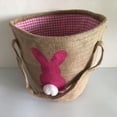 thumbnail image 4 of Billuyoard Bolsa de conejito de gran capacidad, cesta de Pascua resistente al desgaste, cubos de vacaciones presentes, patrones surtidos, bolsas Almacenamiento y organización del hogar Doble Asa Roja, 4 of 6