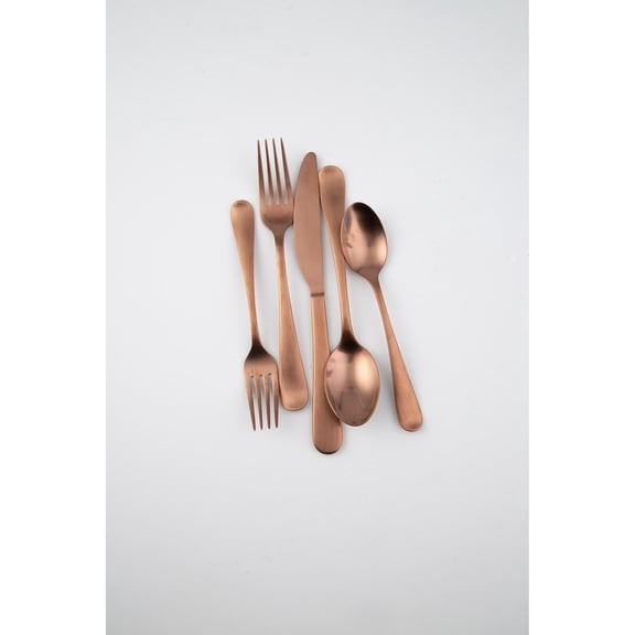 Cambridge Silversmiths Rhiannon 20-Piece Flatware Set, Service for 4 - 20 Piece Copper Satin