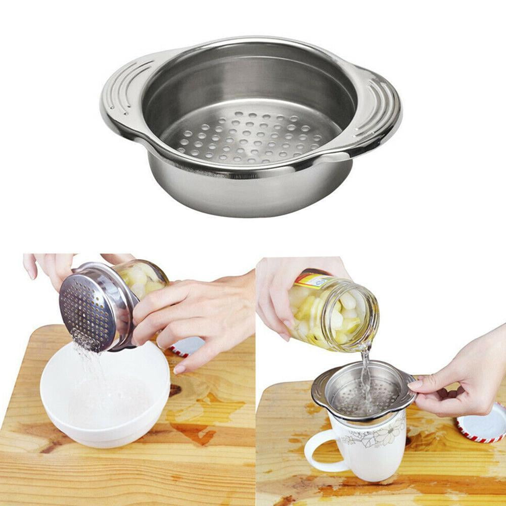 Stainless Steel Food Tin Strainer, Can Press Strainer, Sieve Tuna Press ...