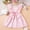 Pink, variant on WOYY Girls Striped Bow Ruffle Sleeveless Dress Summer Casual Dress