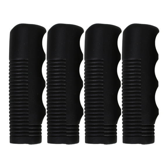 LEORX 4Pcs Black PVC Anti-Skid Wheelchair Handle Covers for Grip Comfort Ergonomic Design 1.97X1.18X1.06in