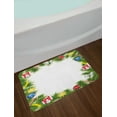 thumbnail image 2 of Christmas Bath Mat, Fir Branches Square Framework Xmas Noel Celebration in Vibrant Colors, Plush Bathroom Decor Mat with Non Slip Backing, 29.5" X 17.5", Multicolor, by Ambesonne, 2 of 2