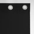 thumbnail image 2 of Sun Zero Randall Blackout Rod Pocket Curtain Panel, 37" x 96", Black, 2 of 10