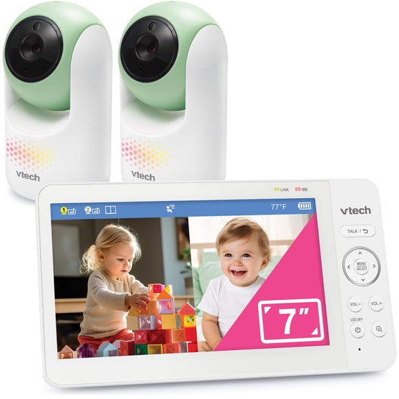 Monitor de vídeo para bebés VTech Advanced Max Twin con pantalla LCD de 7 pulgadas