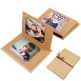 thumbnail image 1 of Álbum de fotos de papel Kraft estilo acordeón, álbum de recortes vintage para graduación, cumpleaños, aniversario y boda., 1 of 6