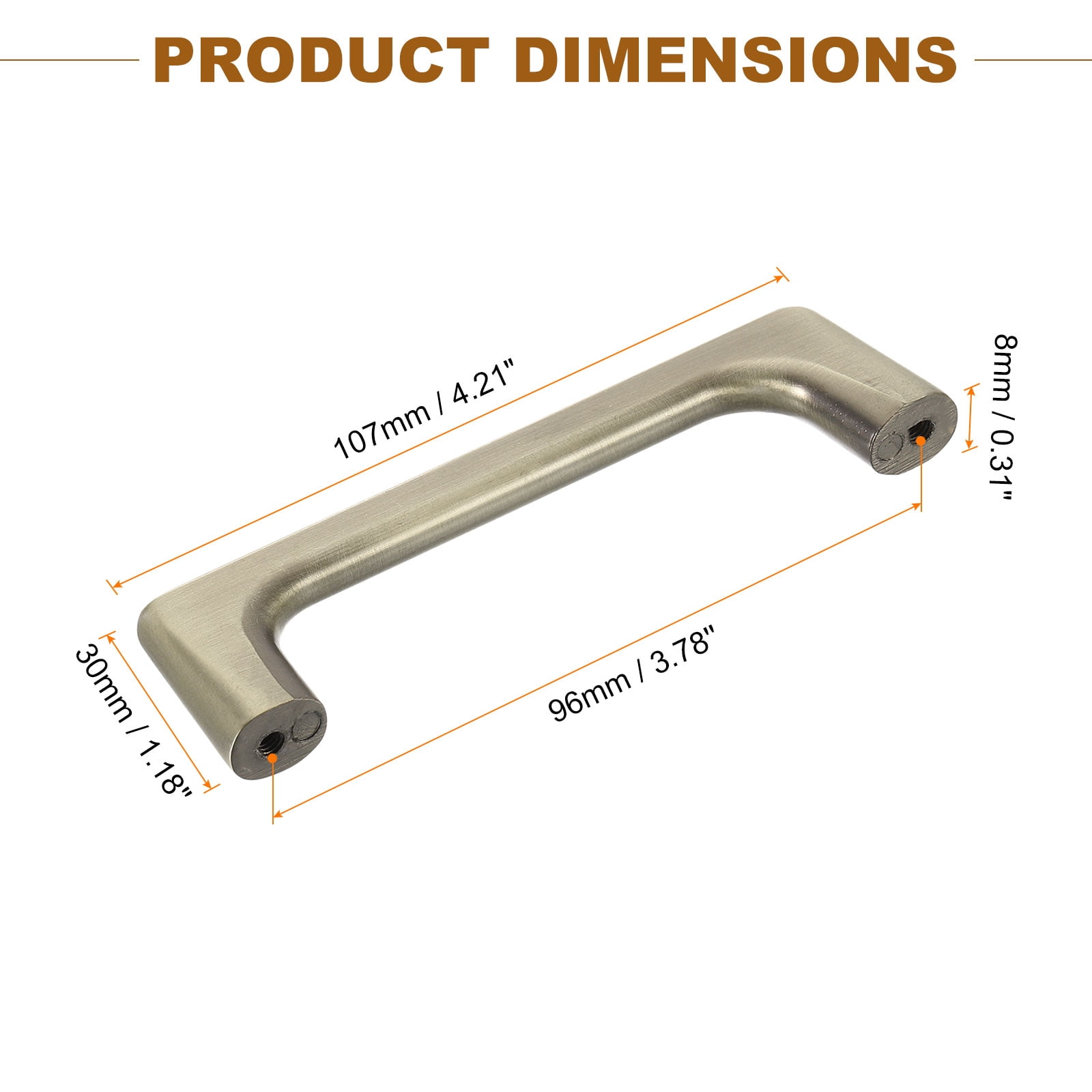 Unique Bargains Durable Aluminum Alloy Cabinet Pulls for Kitchen Applications 4" Bronze