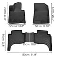 thumbnail image 2 of ALLTIMES 3PCS Floor Mats for Hyundai Santa Cruz 2022-2023, TPE Waterproof Odorless All Weather Floor Liners Cargo Mat, 2 of 8