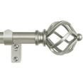 thumbnail image 6 of KAMANINA 3/4" Adjustable Single Curtain Rod with Twist Cage Finial, 84 - 120", Antique Silver, 6 of 8