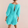 thumbnail image 5 of HXWCHs Jumpsuits for Women, Women's Casual Loose Fit Short Sleeve Romper Jumpsuit Dress Featuring Convenient Side Pockets M Mint Green, 5 of 8