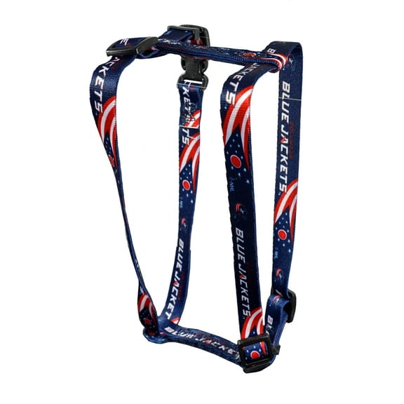 Columbus Hockey Blue Jackets Large 1 Inch wide Adjustable Dog Harness - 20" - 30"