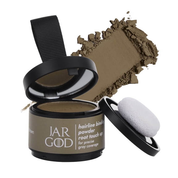 Light Brown Hairline Powder Root Touch-Up Temporary Concealing Powder for Women & Men, Instant Gray Coveragey, 4g by Jargod