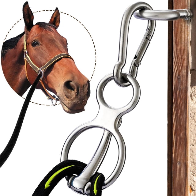 Anneau de Cravate pour Cheval, Fournitures de Cravate Sûres pour Cheval, Anneau de Cravate Humain, Anneau Magnétique pour Attacher et Se Rétacter, Aide le Cheval à Se Replier et Libère le Stress du Cheval