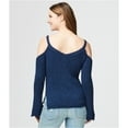 thumbnail image 2 of Aeropostale Womens Cold Shoulder Textured Pullover Sweater, Blue, Medium, 2 of 2