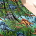 thumbnail image 3 of Colorful Dinosaurs Jungle Scene Pattern Blanket,Comfortable Soft Lamb Wool Throw Blanket,All Season,Warm Lightweight Blankets for Sofa Bed Couch Living Room Chair,30"x40", 3 of 4