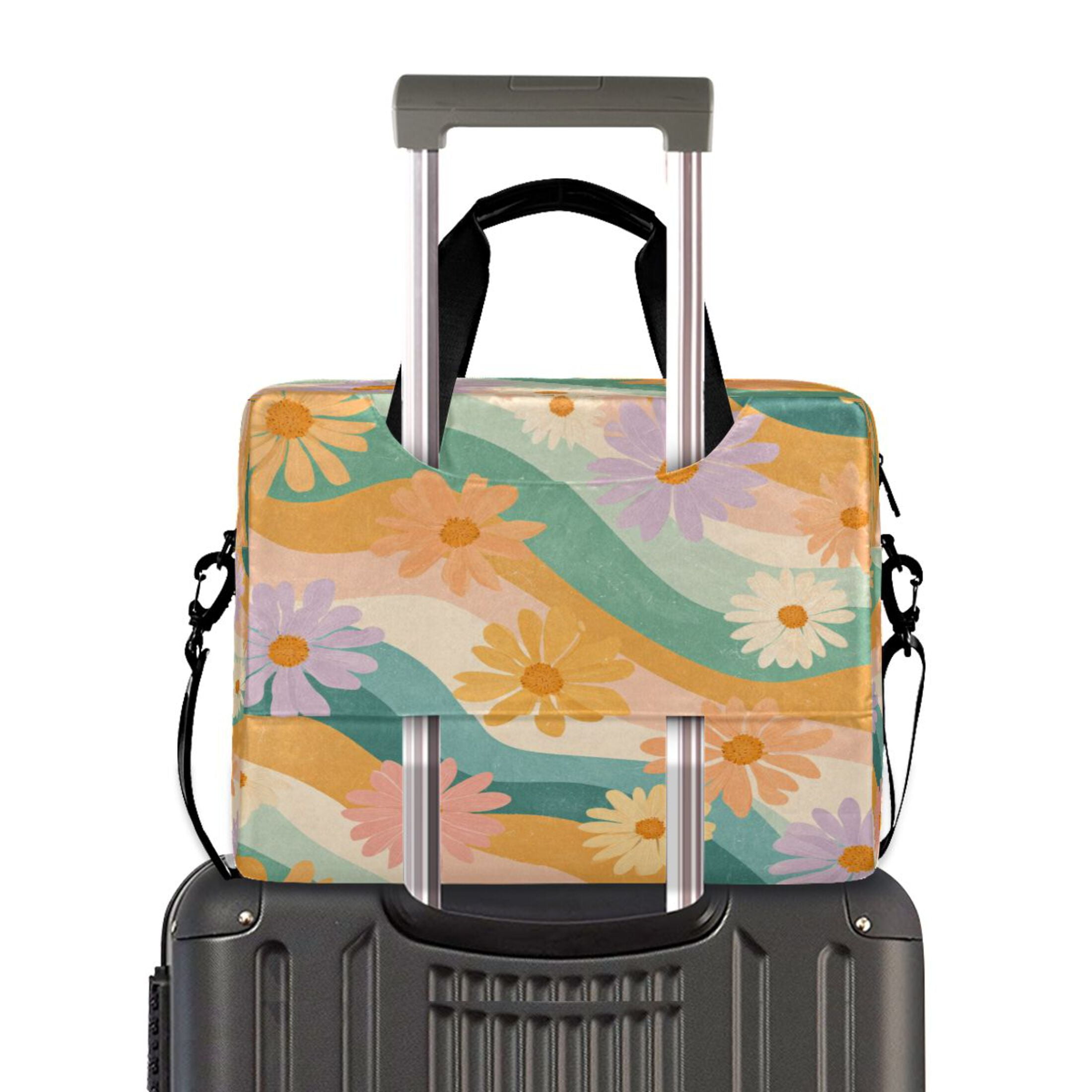 Laptop Bag Laptop Briefcase 15.7 x 3 x 11.8 Inches Laptop Bag Briefcases Laptop Storage Travel Laptop Bag Work Laptop Bag Colorful Chrysanthemums Seamless