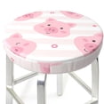 thumbnail image 3 of Disketp Cartoon Pig Stool Covers Round, Super Soft Round Bar Stool Cushion Covers Seat Cushion - 12 Inch, 3 of 7