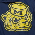 thumbnail image 5 of Men's Mitchell & Ness Navy Michigan Wolverines Anorak Vintage Logo Half-Zip Hoodie Jacket, 5 of 6