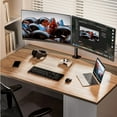 thumbnail image 6 of Dual Monitor Stand for 13 to 32 Inch Screens, Desk Mount with C-Clamp, Each Arm Holds 17.6 lbs, Double Monitor Mount Full Motion Adjustability for Height, Swivel, Tilt, and Rotation, Max 100x100mm, 6 of 12