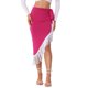 thumbnail image 1 of Falda Bodycon con Flecos Inspire Chic para Mujeres, Falda Midi con Cintura Ajustable y Arrugas Asimétricas, Color Rosa Fucsia, Talla M, 1 of 6
