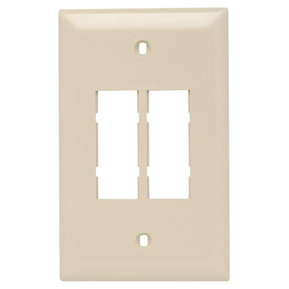 Pass and Seymour TPD4-I Ivory 4-port 1-Gang Trademaster Wallplate