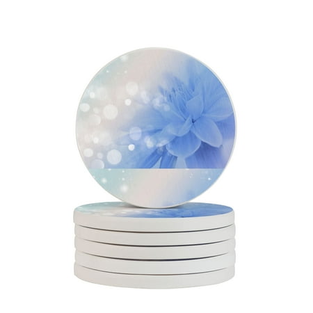 

Circular Drink Coasters Set Floral-Background-With-Bokeh Beautiful Home Decor Diatomite Heat-Resistant Diatomite Protect Table Countertop