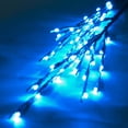 thumbnail image 2 of Vickerman 60 Teal LED Twig Light Set on Brown Wire, Pack of 3., 2 of 3