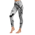 thumbnail image 6 of Halloween Leggings for Women High Waisted Fall Athletic Workout Legging Soft Stretch Printed Gym Yoga Pants Plus(Grey,XL), 6 of 8