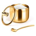 thumbnail image 1 of Sugar Container with Lid and Spoon for Coffee Bar Station Accessories Kitchen Storage for Salt, Can, 1 of 5