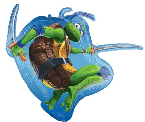 Anagram TMNT 4th Birthday Party Supplies Mayhem Ninja Power Foil Balloon Bouquet Decorations