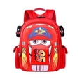 thumbnail image 2 of Mochila QWZY para niños pequeños, impermeable, con dibujos animados, color rojo, 2 of 8