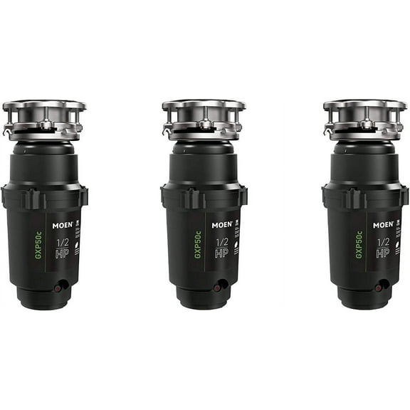Moen GXP50C GX PRO Series 1/2 hp Garbage Disposal Pack of 3