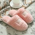 thumbnail image 6 of Taqqpue Slippers for Women Winter Couple Home Shoes Transparent Plastic Label Concise Home Women's Cotton Slippers, Warm Cotton Slippers Soft Bottom Mute Non-slip, 6 of 6