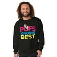 thumbnail image 3 of Popeye Pops Knows Best Dad Father Men's Crewneck Sweatshirt Brisco Brands S, 3 of 6