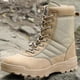 thumbnail image 5 of Botas militares tácticas de cuero transpirable negro para hombre, botines de combate de malla informales del desierto, 5 of 5